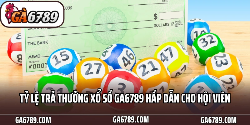 Tỷ lệ trả thưởng xổ số Ga6789 hấp dẫn cho hội viên